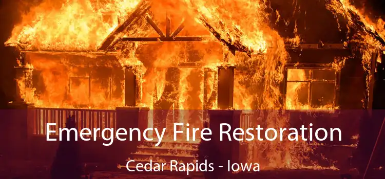 Emergency Fire Restoration Cedar Rapids - Iowa